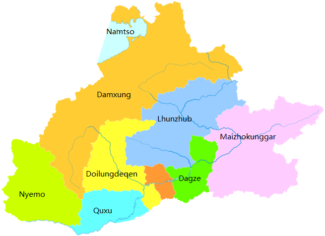 Lhasa Adiministrative Map