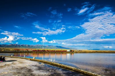 Chaka Salt Lake in Haixi, Qinghai